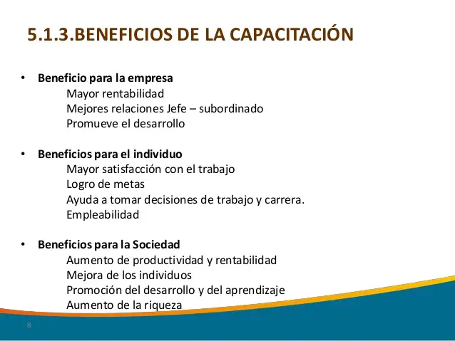 Bneficios de la capacitacion