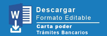 Carta poder trámites bancarios