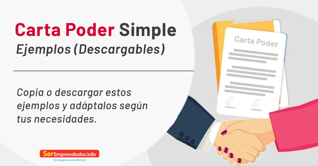 carta poder simple (ejemplos descargables)