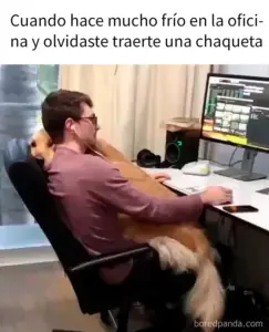 cuando hace mucho frío en la oficina
