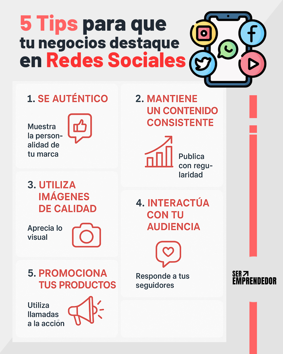5 tips para que los negocios pequeños destaquen en Redes Sociales. 5 tips para que los negocios pequeños destaquen en Redes Sociales.